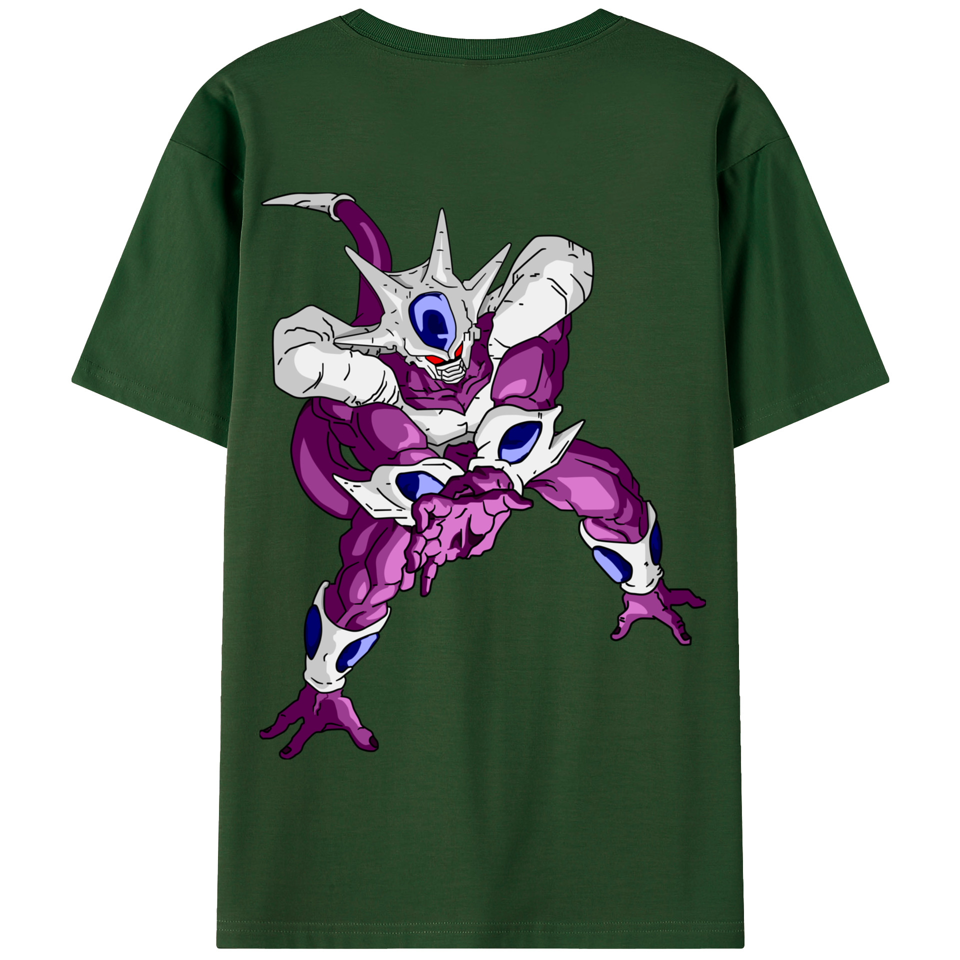 （画像用） ドラゴンボール クウラ DRAGON BALL Cooler Coora 綿100％半袖Tシャツ（背面プリント）